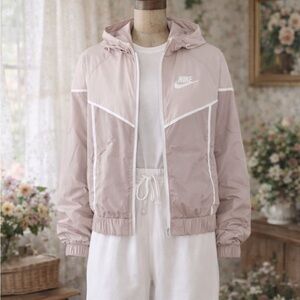 Nike Light Mauve Pink Hooded Windrunner Jacket